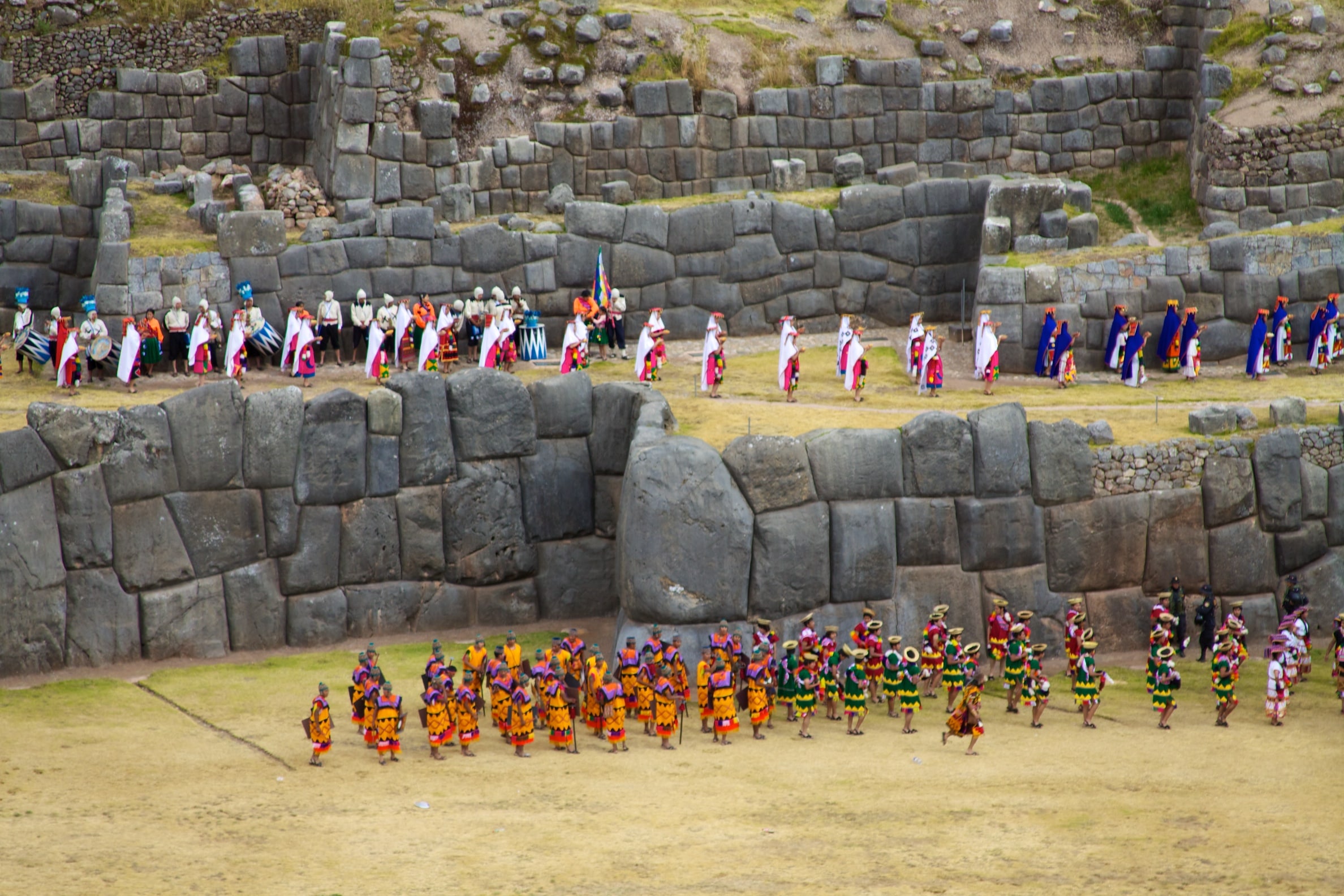 Celebración actual del Inti-raymi en Sacsayhuaman, Cusco.