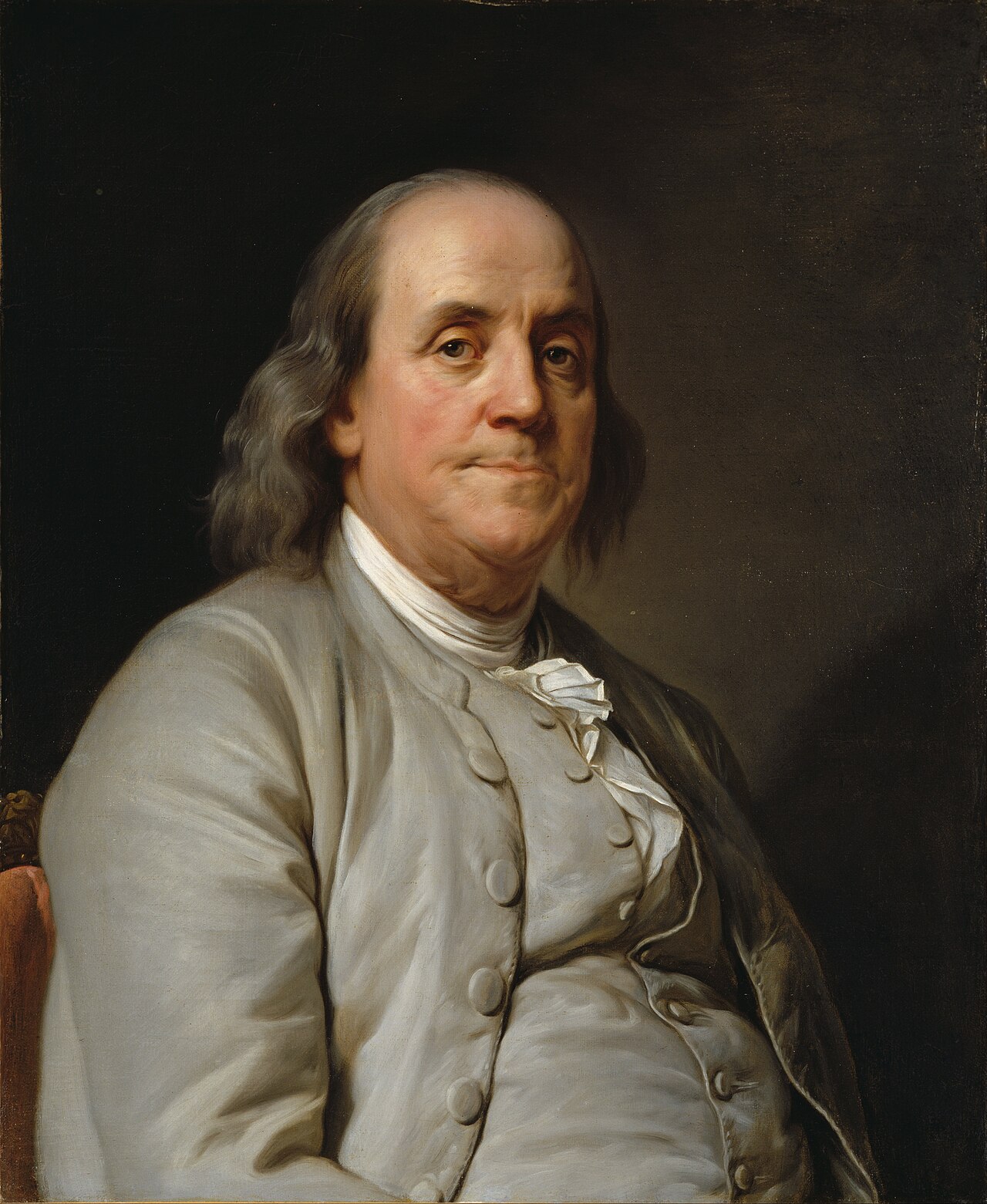 Retrato de Benjamin Franklin realizado en 1778 por el pintor francés Joseph-Siffred Duplessis.