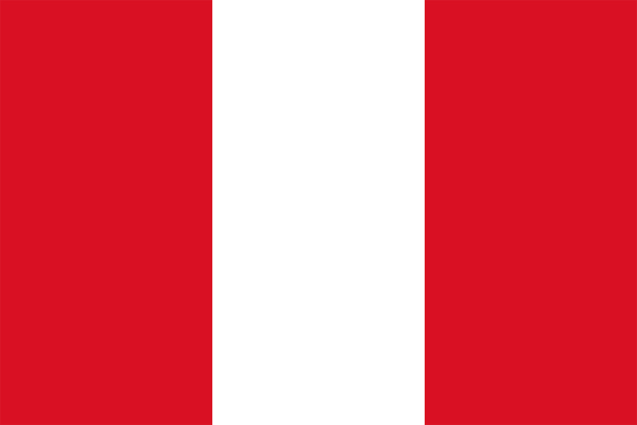 Bandera actual del Estado peruano.