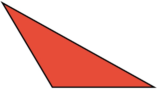Imagen de un triángulo obtusángulo