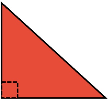 Imagen de un triángulo rectángulo.