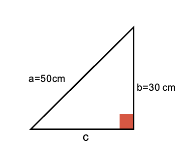 Ejercicio de triángulo rectángulo.