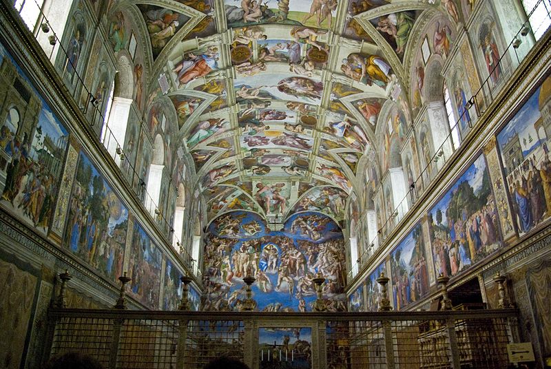 Las pinturas de la Capilla Sixtina en el Vaticano.
