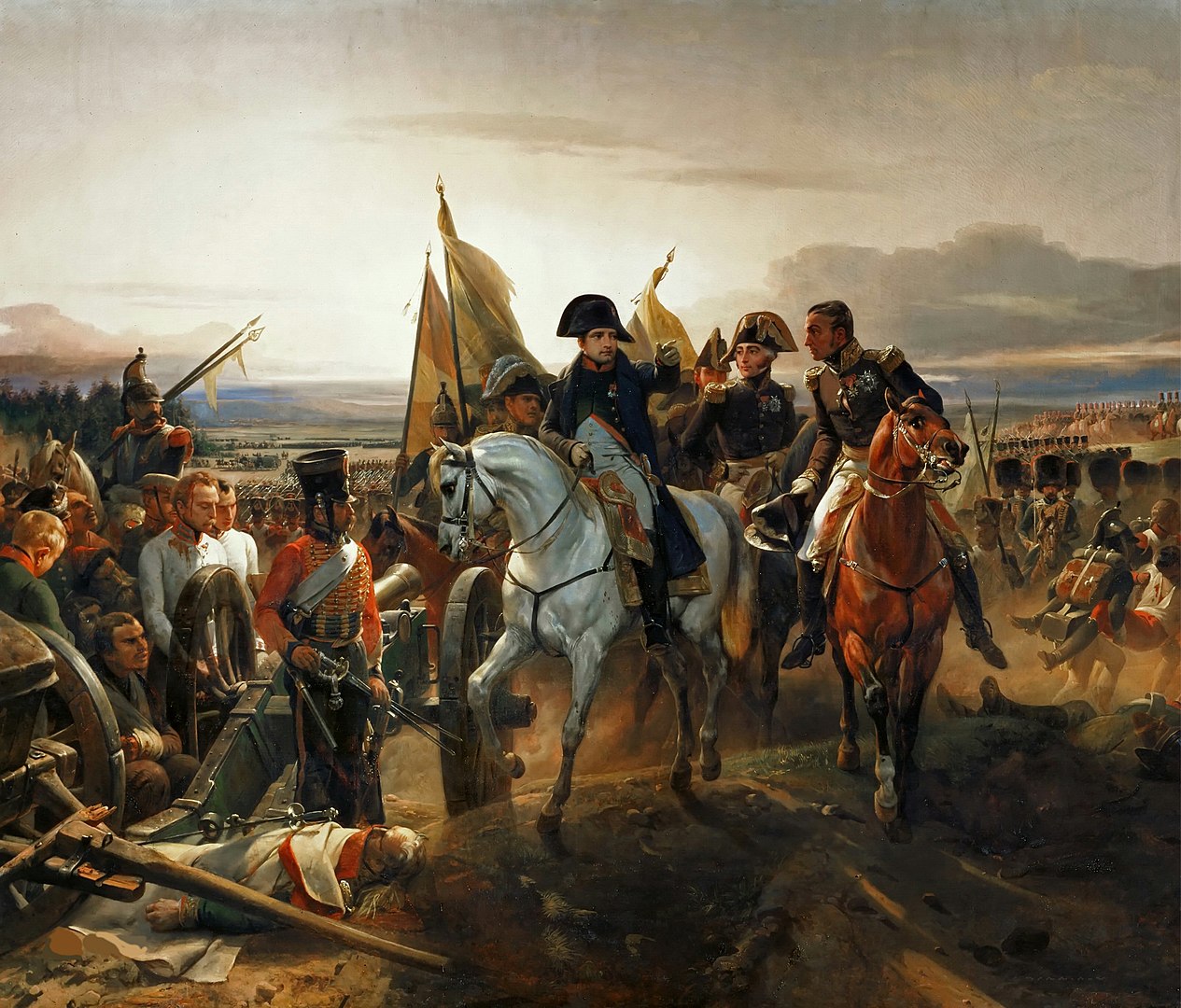 Napoleón Bonaparte en la batalla de Friedland. Por Horace Vernet.