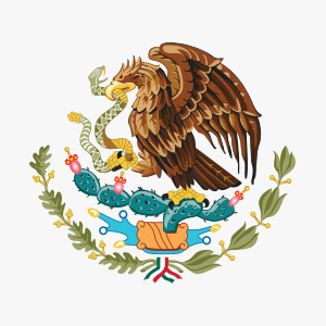 Versión del escudo a un color usado en monedas, medallas oficiales y papelería.