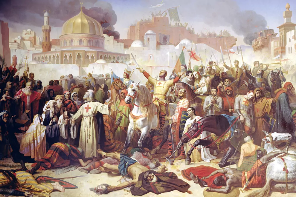 "Toma de Jerusalén por los cruzados en 1099", 1847.Émile Signol.