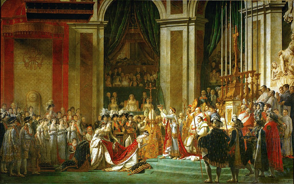 La consagración de Napoleón, óleo sobre lienzo pintado en 1807 por el artista francés Jacques-Louis David.