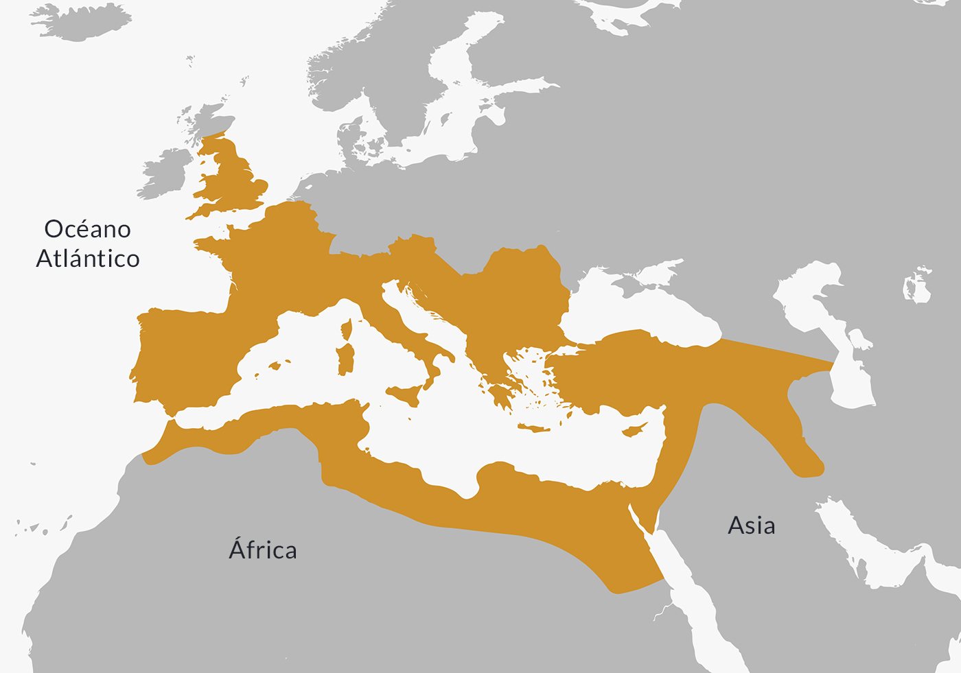 Ubicación del Imperio romano en el año 117.