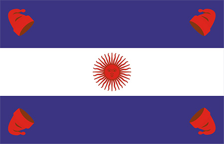 Bandera utilizada durante la época de la Confederación Argentina.