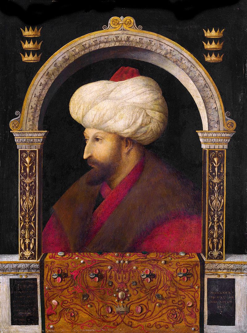 Retrato de Mehmed II, obra de Gentile Bellini.
