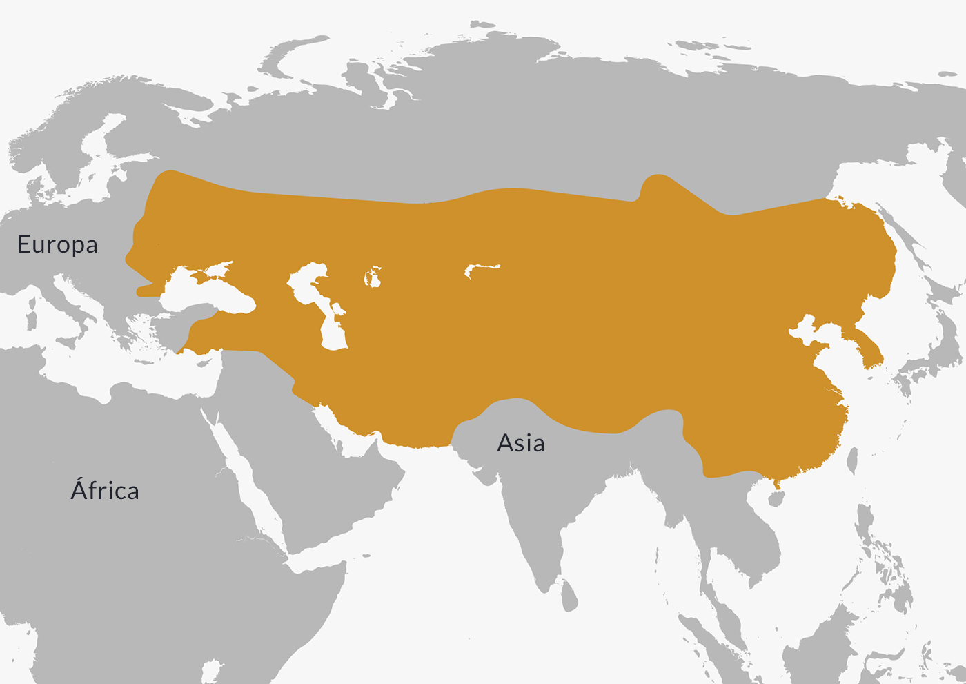 Máxima extensión territorial alcanzada por el Imperio mongol en 1279.