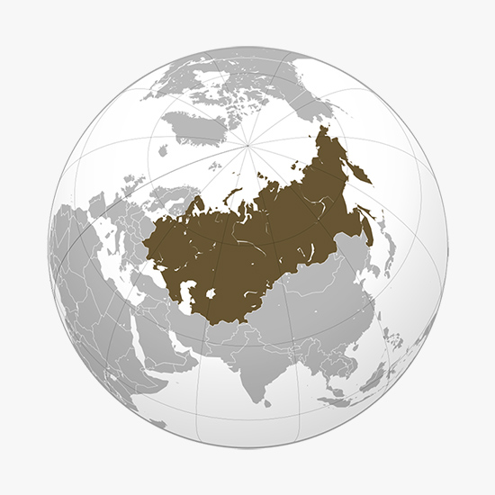 Máxima extensión alcanzada por la Unión Soviética en 1950.