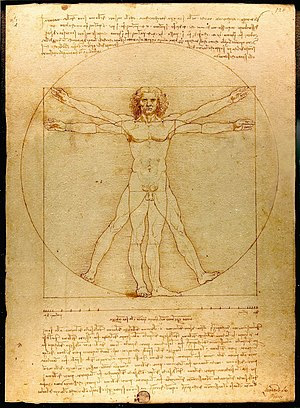 Obra de Da Vinci durante el origen del antropocentrismo