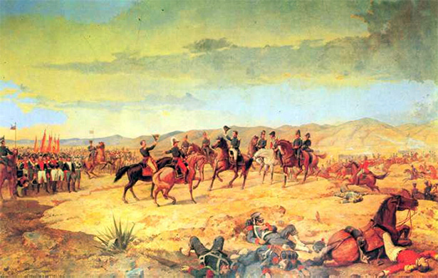 Representación de la batalla de Ayacucho, realizada por el pintor venezolano Martín Tovar y Tovar.