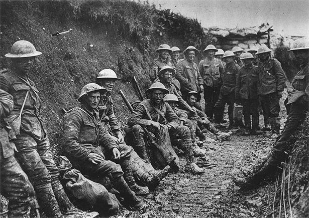 Soldados irlandeses en el primer día de la batalla del Somme, el 1 de julio de 1916.