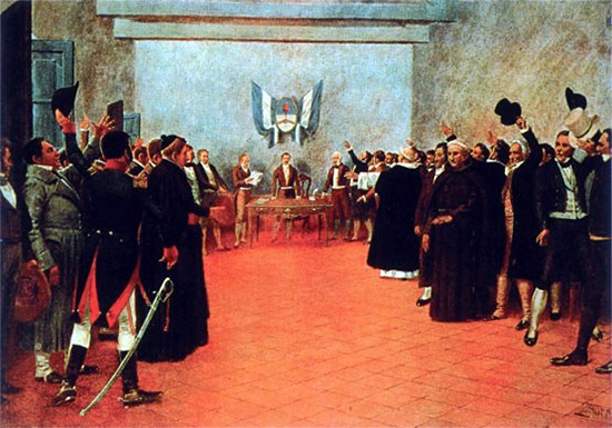 Representación del Congreso de Tucumán por Francisco Fortuny, 1910.