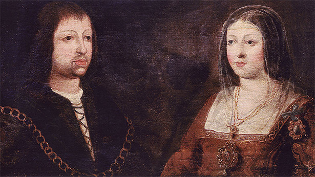 Fernando II de Aragón e Isabel I de Castilla, reyes católicos.