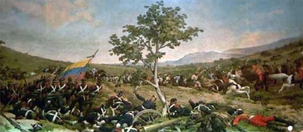 La batalla de Carabobo, pintura al óleo realizada por el artista venezolano Martín Tovar y Tovar en 1887. Mural pintado en el Capitolio Nacional de Venezuela.