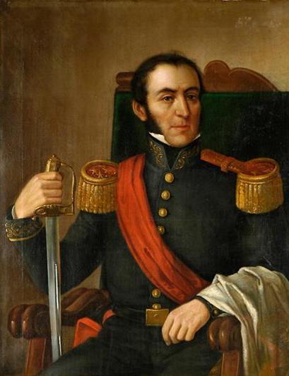 Retrato anónimo de Manuel Osorio, gobernador realista de Chile y comandante del Ejército Real que venció a los patriotas chilenos en la batalla de Rancagua. 