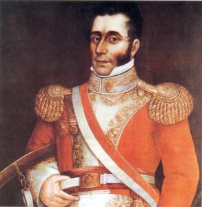 José Bernardo de Tagle y Portocarrero, Marqués de Torre Tagle. Fue el segundo presidente del Perú y el que pidió ayuda a Simón Bolívar. Pintura realizada en 1823 por el artista peruano José Gil de Castro.