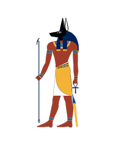 Representación del dios Anubis.