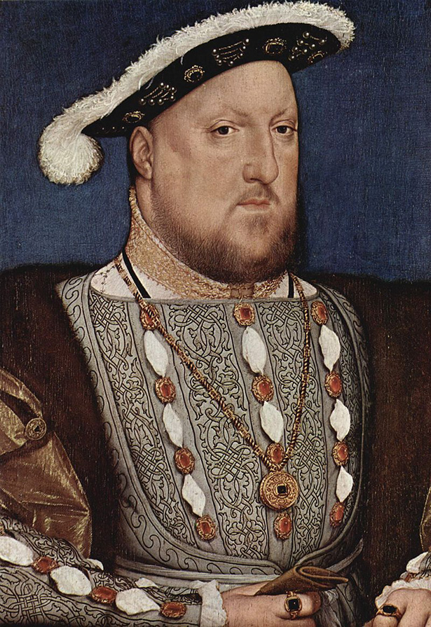 Retrato del rey Enrique VIII, impulsor del anglicanismo. Pintura al óleo del artista alemán Hans Holbein, el Joven.