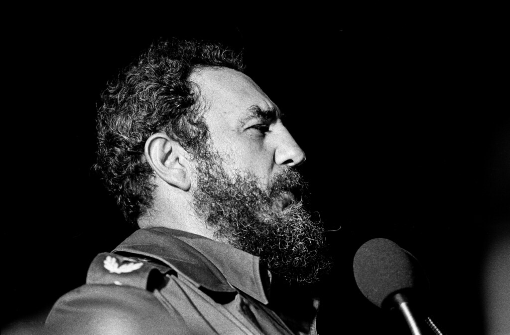 Fotografía de Fidel Castro, uno de los principales líderes de la Revolución cubana.