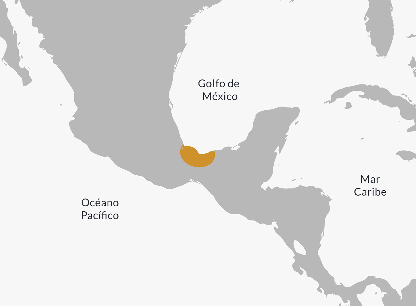 Mapa de la ubicación de la civilización olmeca.
