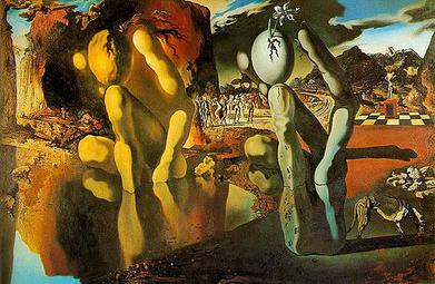 Óleo "La metamorfosis de Narciso", de Salvador Dalí.