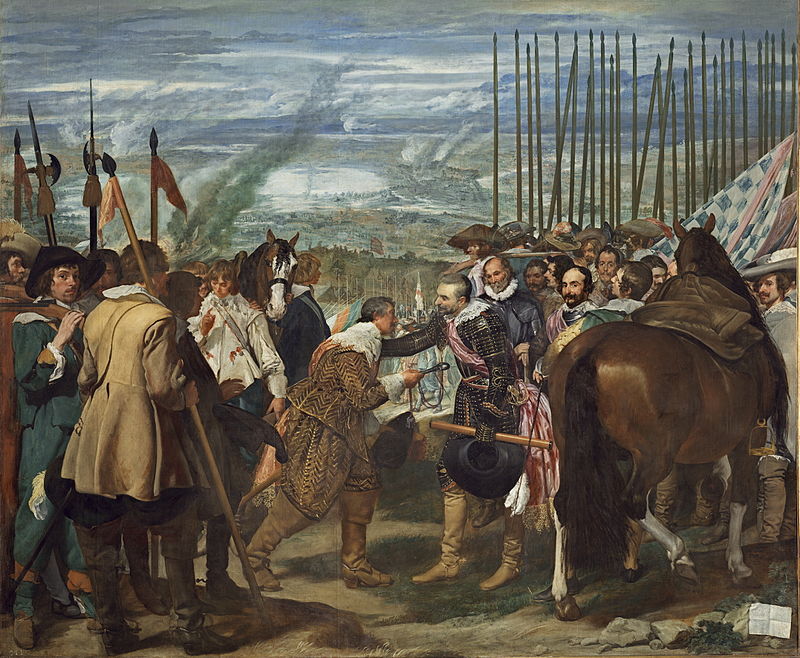 La rendición de Breda (1634-35), del pintor español Diego Velázquez, representa la toma de una ciudad holandesa por las tropas españolas, durante la Guerra de los 30 Años.