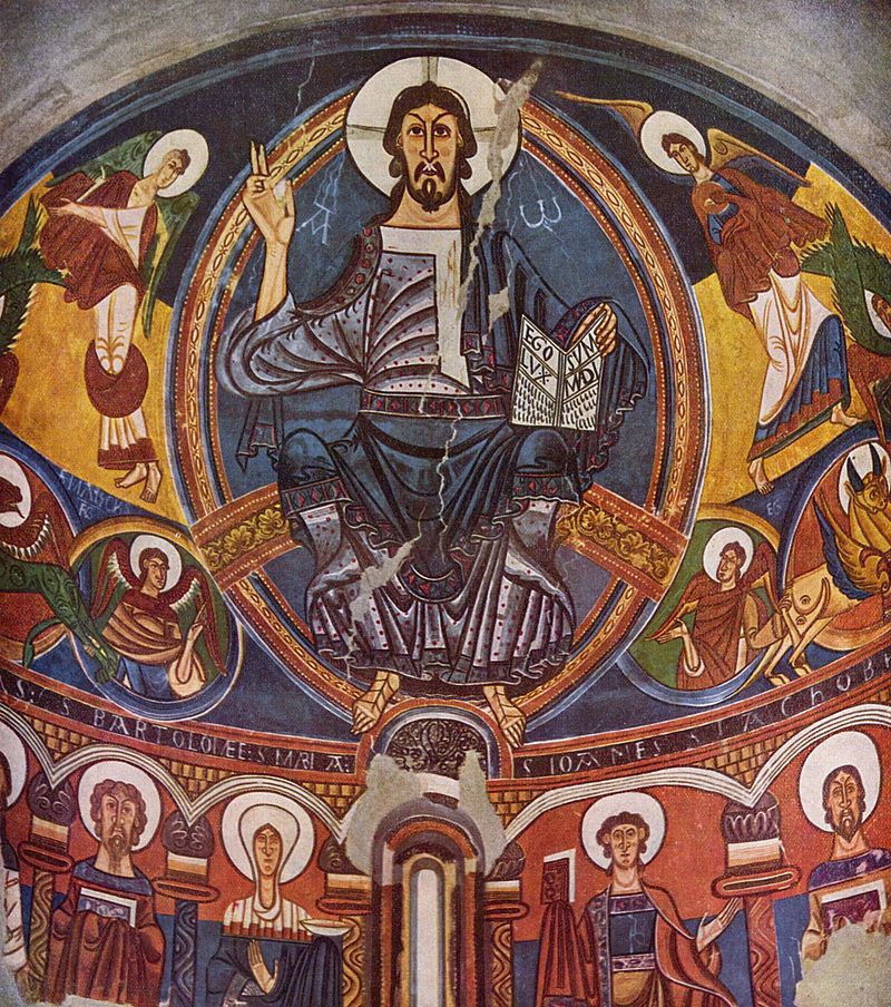 Los frescos de la iglesia de San Clemente de Taüll, en España.