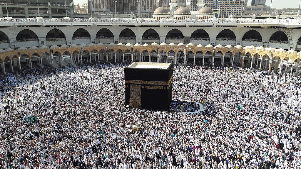 Santuario de La Kaaba, en la ciudad de La Meca, Arabia Saudita.