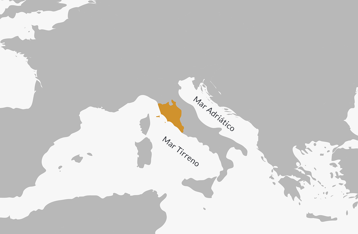 Región ocupada por los etruscos alrededor del 750 a. C.