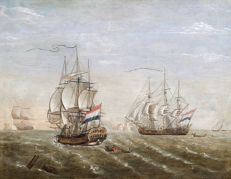 Barcos de la Compañía Holandesa de las Indias Orientales.