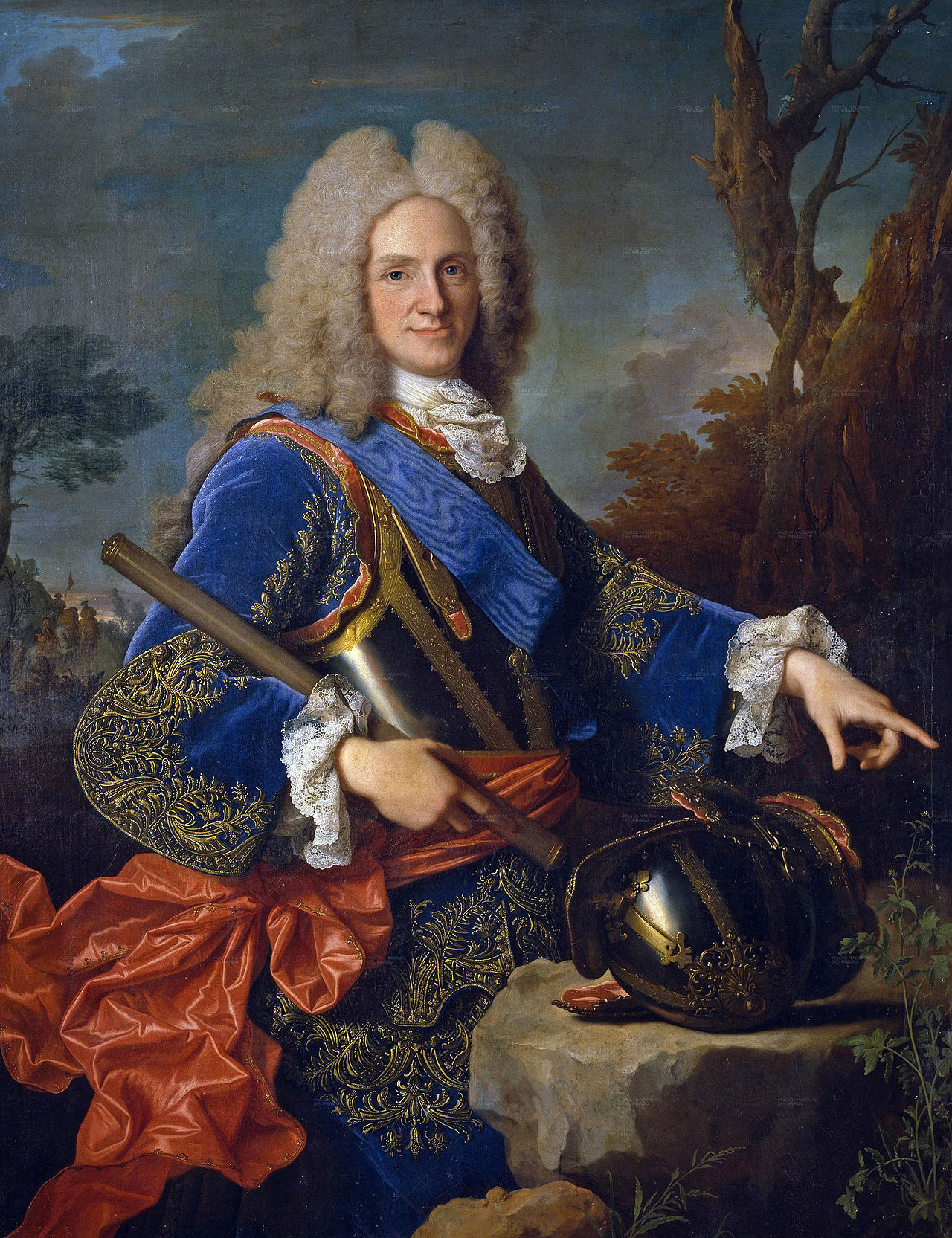 Retrato de Felipe V, primer rey español de la dinastía de los Borbones. Promovió las llamadas reformas borbónicas. Pintura realizada por el artista francés Jean Ranc.