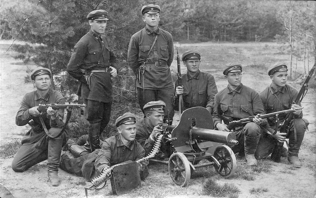 Soldados del Ejército Rojo a fines de la década de 1920.