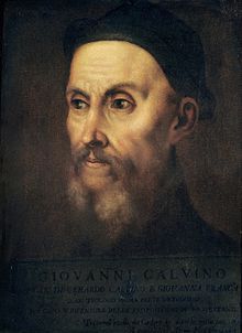 Retrato de Juan Calvino realizado por el pintor italiano Tiziano (1550).