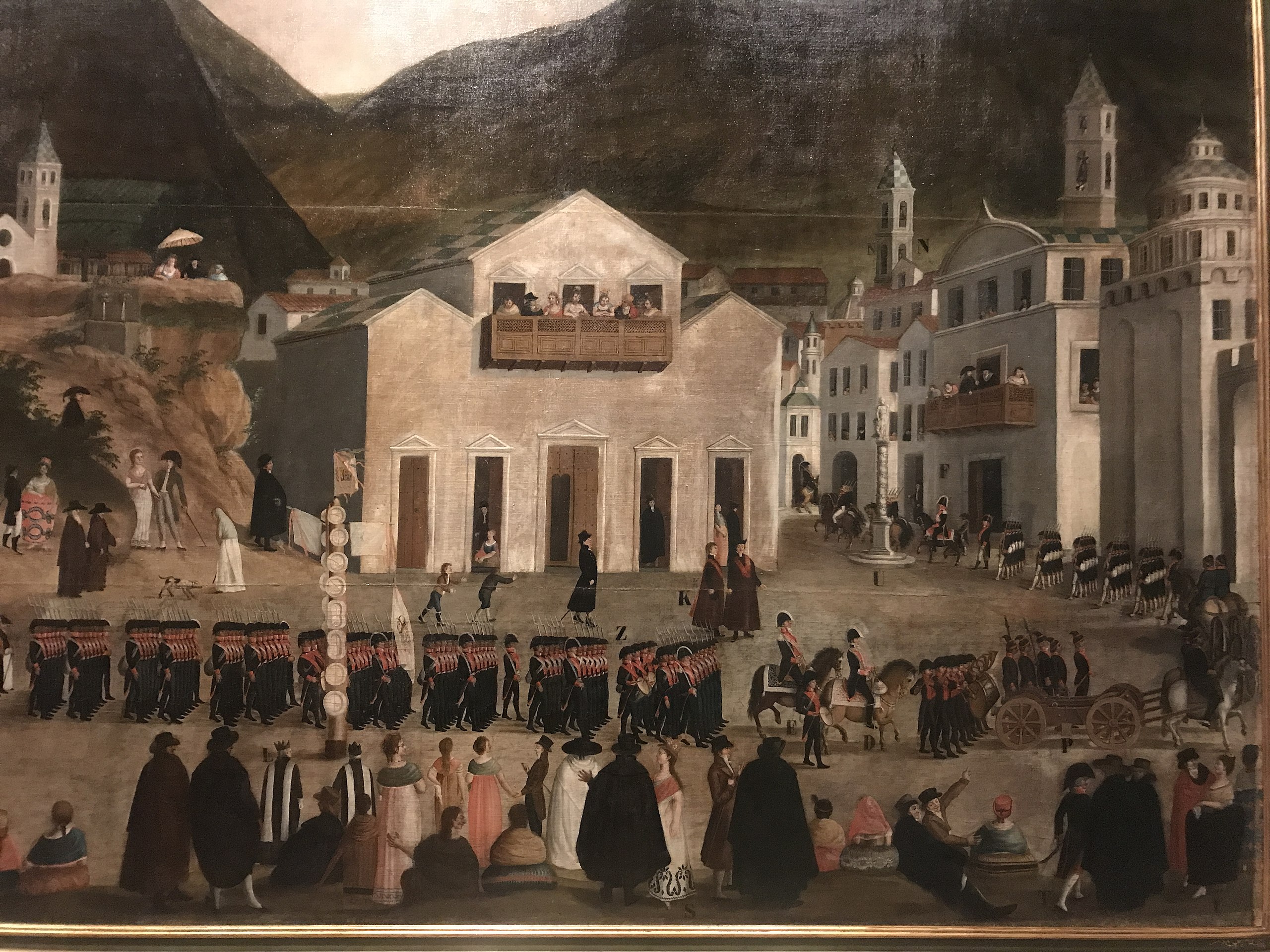 Entrada en la ciudad de Quito del Ejército Real del Perú, enviado por el virrey Fernando de Abascal. La llegada de este importante contingente militar forzó la disolución de la Primera Junta de Gobierno Autónoma de Quito, el 24 de octubre de 1809.