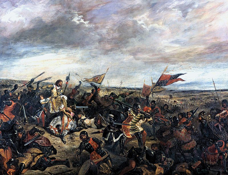 La batalla de Poitiers (1356), pintura del artista francés romántico Eugène Delacroix.