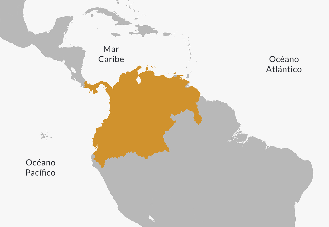 La Gran Colombia en 1822.