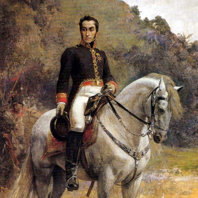 Simón Bolívar en Carabobo, en 1821. Retrato realizado por el artista venezolano Arturo Michelena.