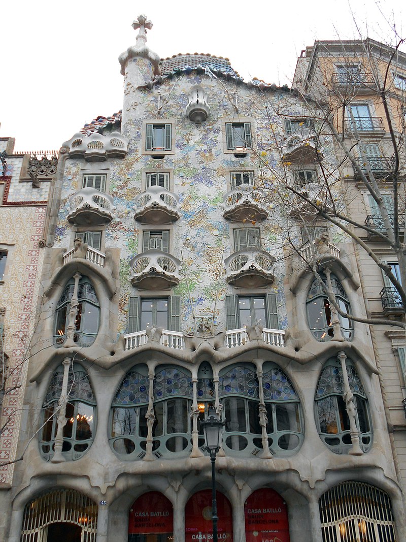 Casa Batlló, del arquitecto modernista catalán Antonio Gaudí, en Barcelona.