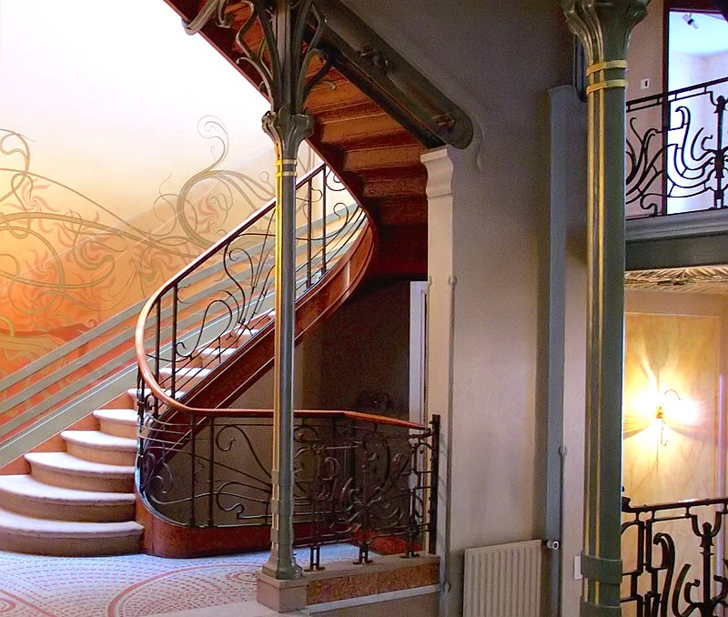 Casa Tassel, del arquitecto Victor Horta, Bruselas. En la imagen, la escalera interior.