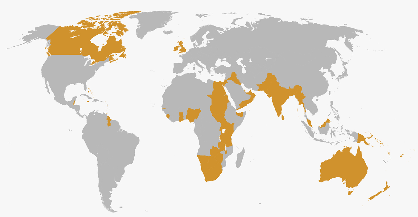 El Imperio británico en 1921, año de su máxima expansión territorial.