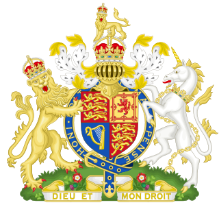 Escudo de armas del Reino Unido de Gran Bretaña, la metrópoli del Imperio británico.