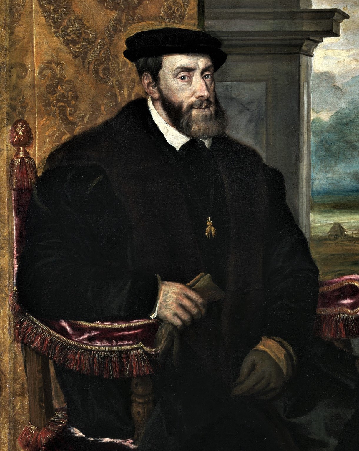 Retrato del rey Carlos I de España, creador del Consejo de Indias.