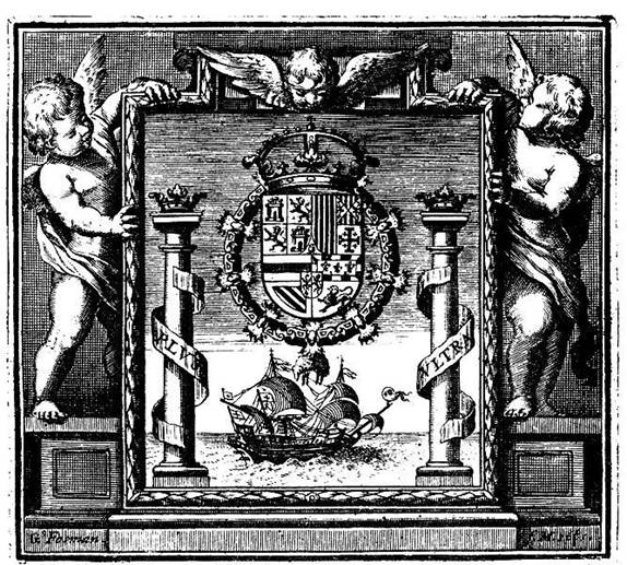 Emblema del Consejo de Indias, grabado de 1774. 