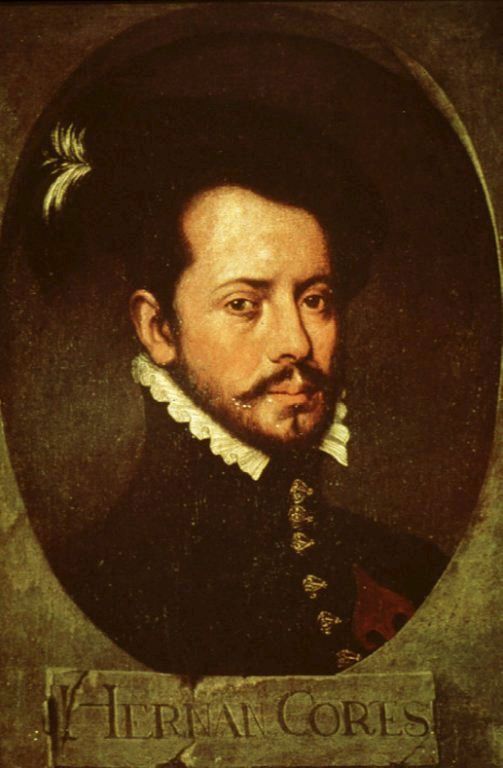 Retrato de Hernán Cortés. Pintor no identificado.