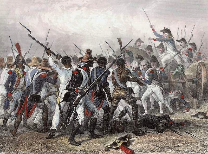 La batalla de Vertières, según una ilustración realizada por Auguste Raffet, en 1839. Durante este enfrentamiento, que tuvo lugar el 18 de noviembre de 1803, negros y mulatos derrotaron completamente a los franceses.