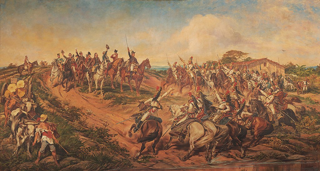 Independencia o muerte, pintura realizada por el artista brasileño Pedro Américo, en 1888. También se la conoce como "Grito de Ipiranga". Museo Paulista.